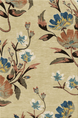 Anna-Veda 13806-floweresque - handmade rug,  tibetan (India), 100 knots quality